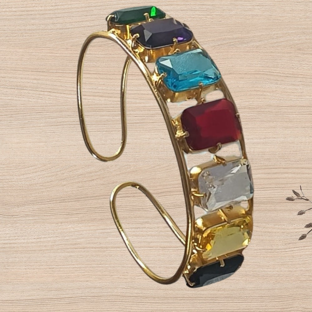 Multicolour Gemstone Audjustable  Bracelet
