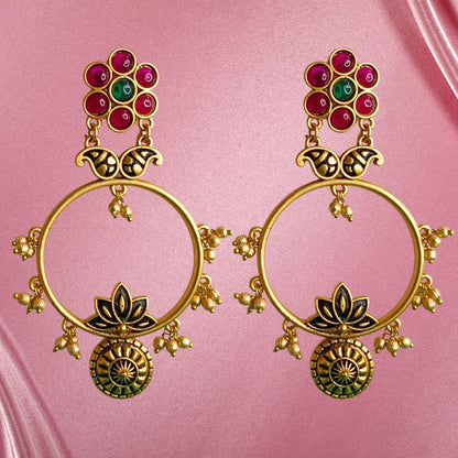 Chandbali Floral  Earrings
