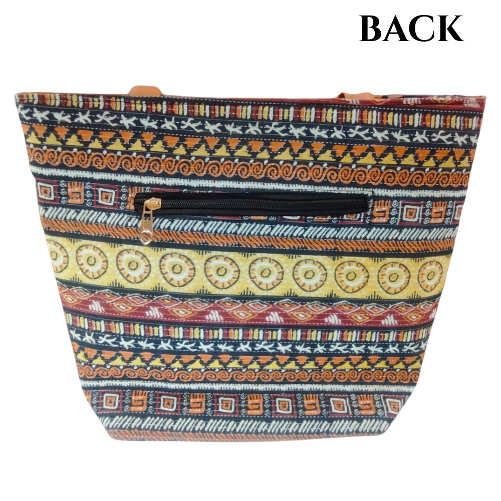 Ikkat Fabric Combo Tote Bag Set Of 5
