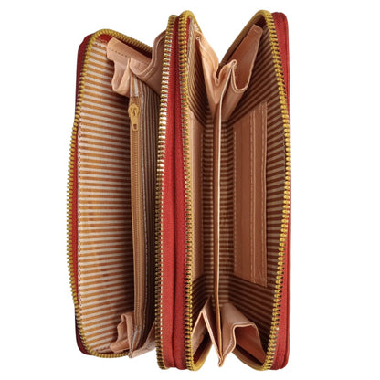 Long Wallet With Two Zipper