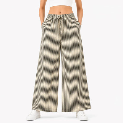 Beige Cotton Palazzo Pant