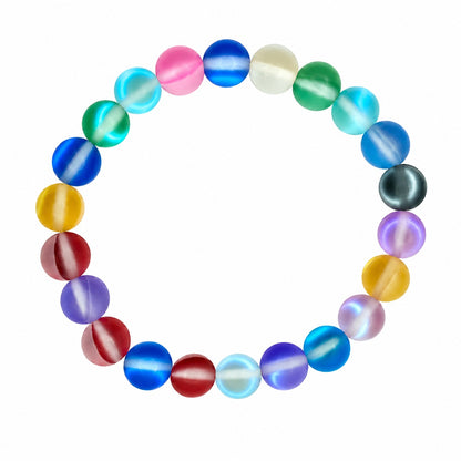 Matte Rainbow Colours Crystal  Bracelet