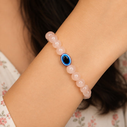 Evil Eye Peach Bracelet