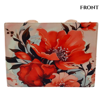 Canvas Fabric Flower Printed Tote Bag
