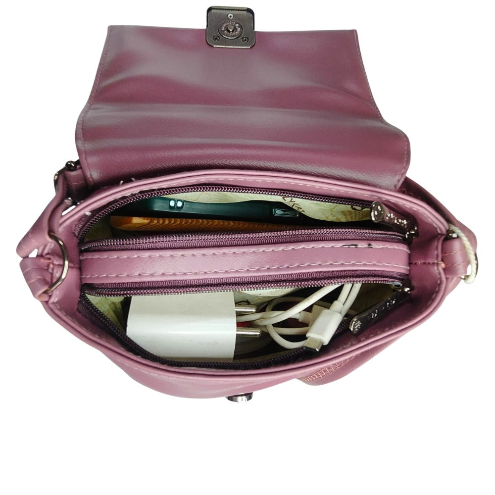 PU Leather Sling Bag for Casual Use