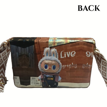 Doll Printed Sling Bag With Broad Strap
