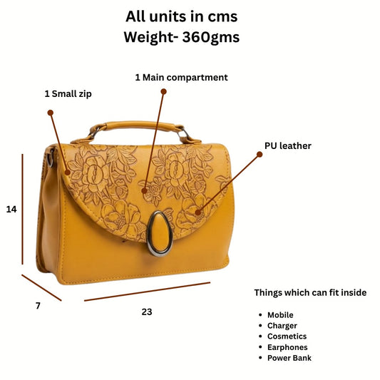 PU Leather Trendy Sling Bag