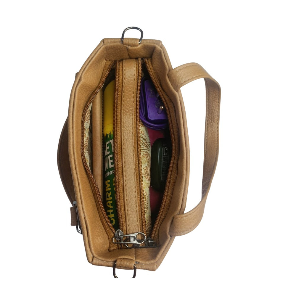 Square Shaped Sling Bag With Small Handle