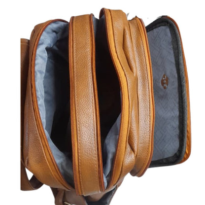 PU Leather Multipurpose Back Pack Brown