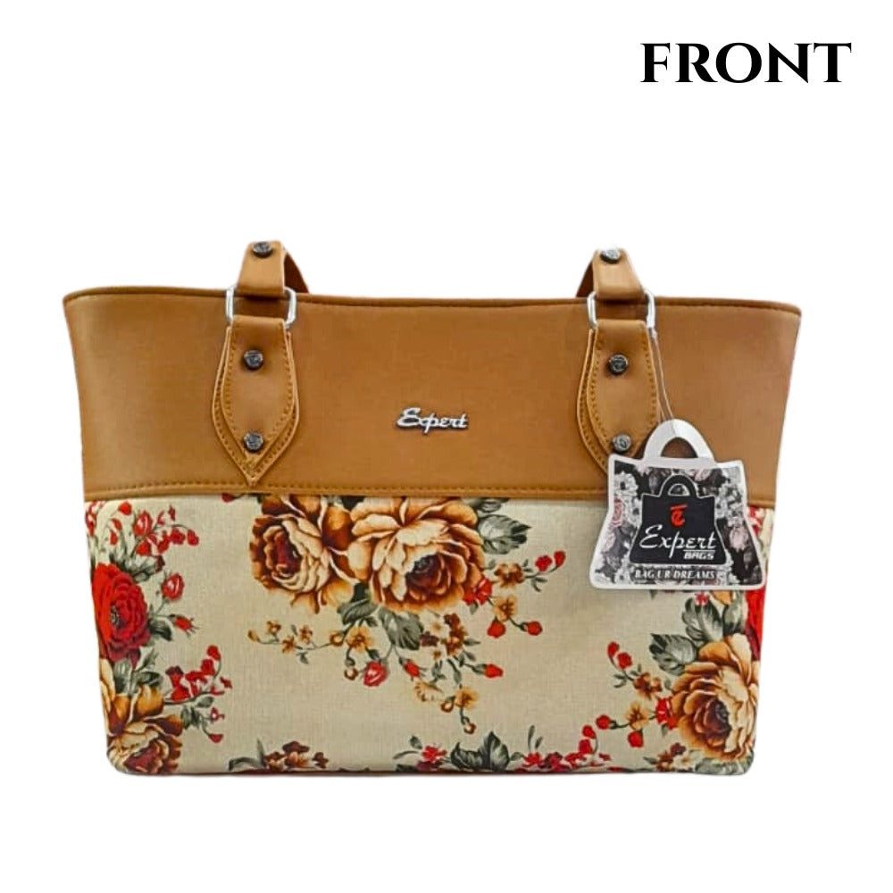 Expert Floral Printed Tote Bag