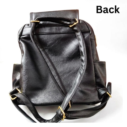 PU Leather Multipurpose Bag Pack Black