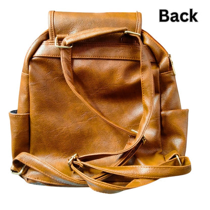 PU Leather Multipurpose Back Pack Brown