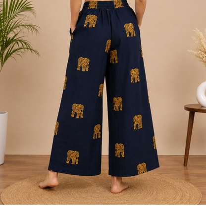 Navy Blue Palazzo Pant (Free size)